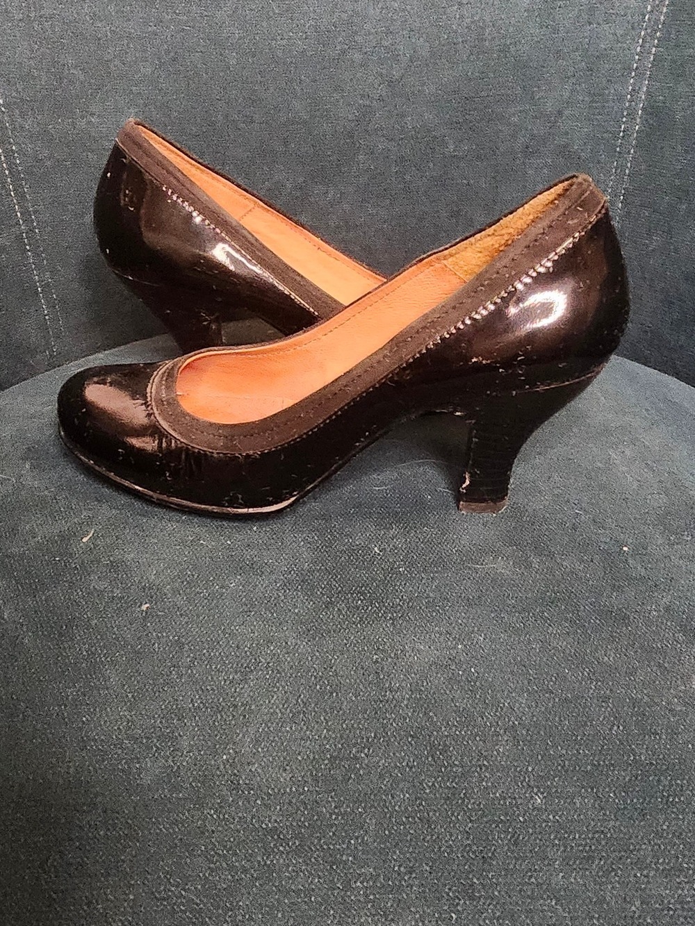Sofft Black Patent Low Heel Pumps
